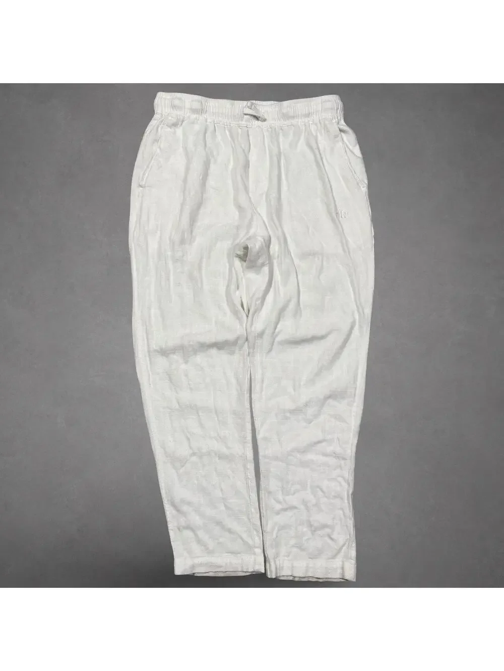 YoungLA White Linen Drawstring Pants Medium